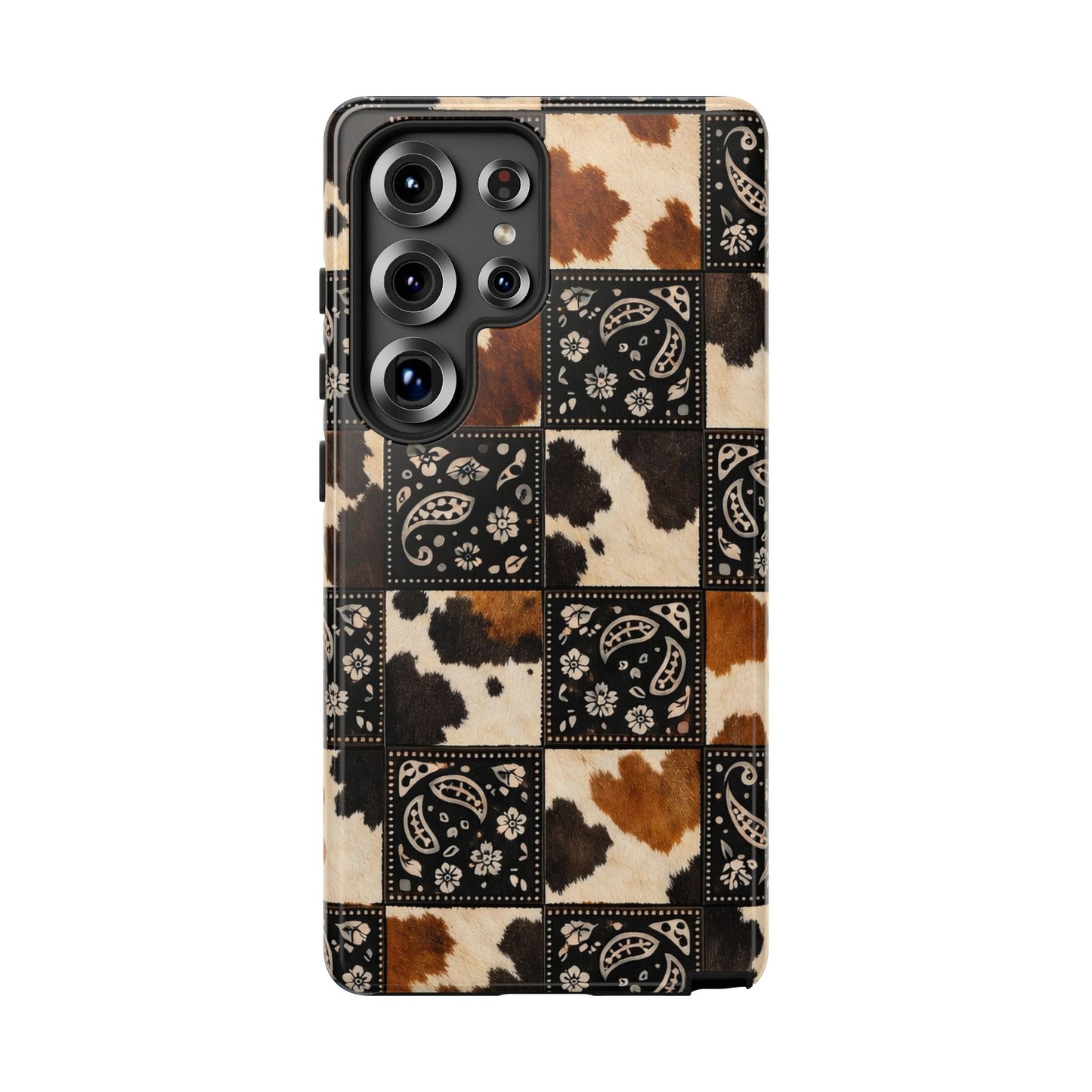 Cowhide Bandana Checkered Tough Case