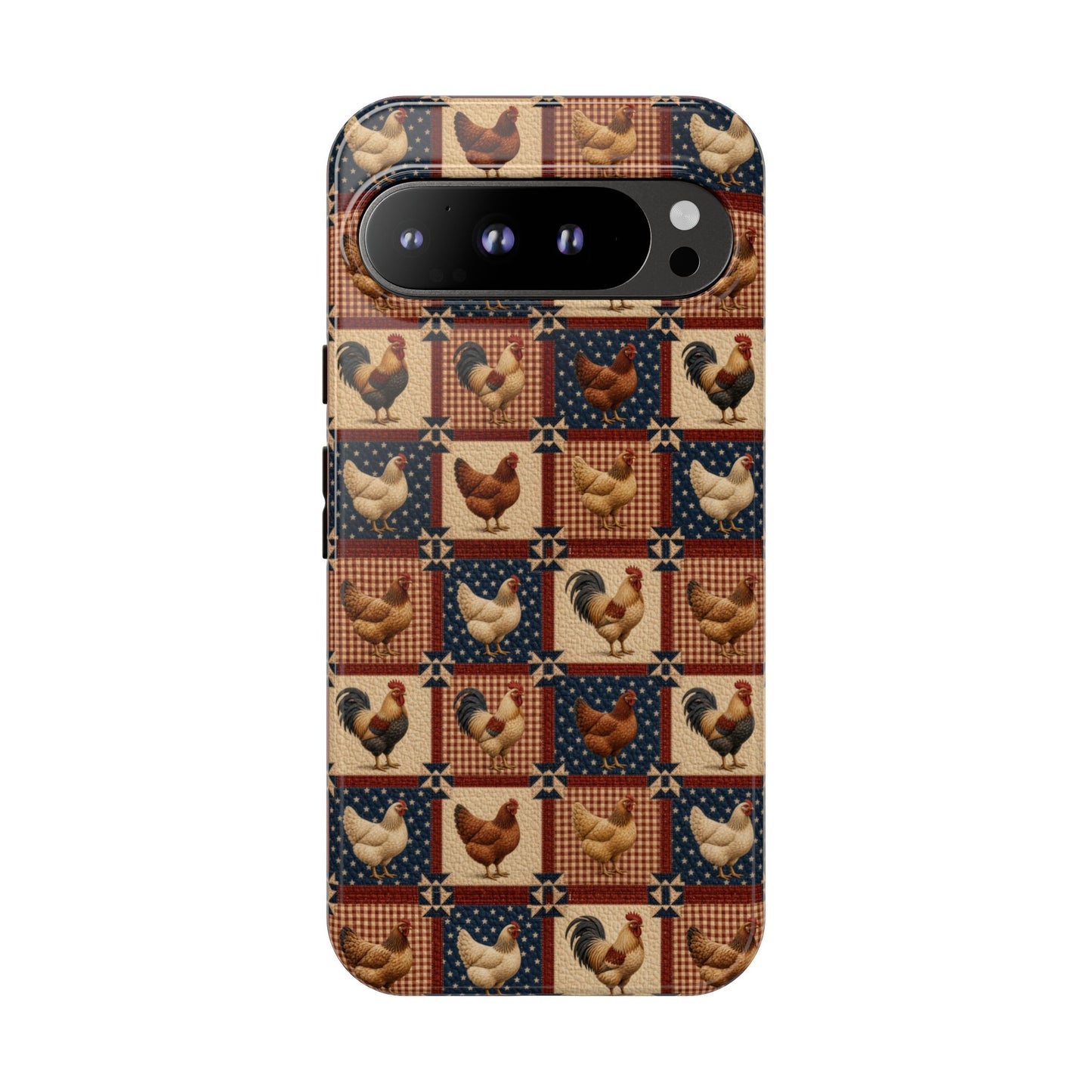 Patriotic Chicken Patchwork Tough Case