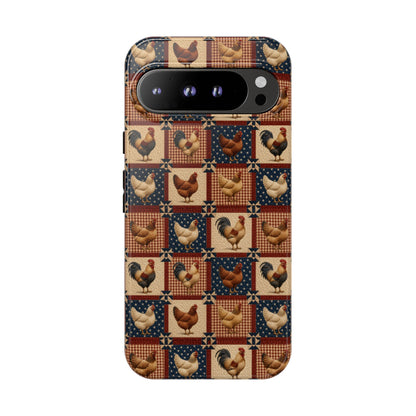 Patriotic Chicken Patchwork Tough Case