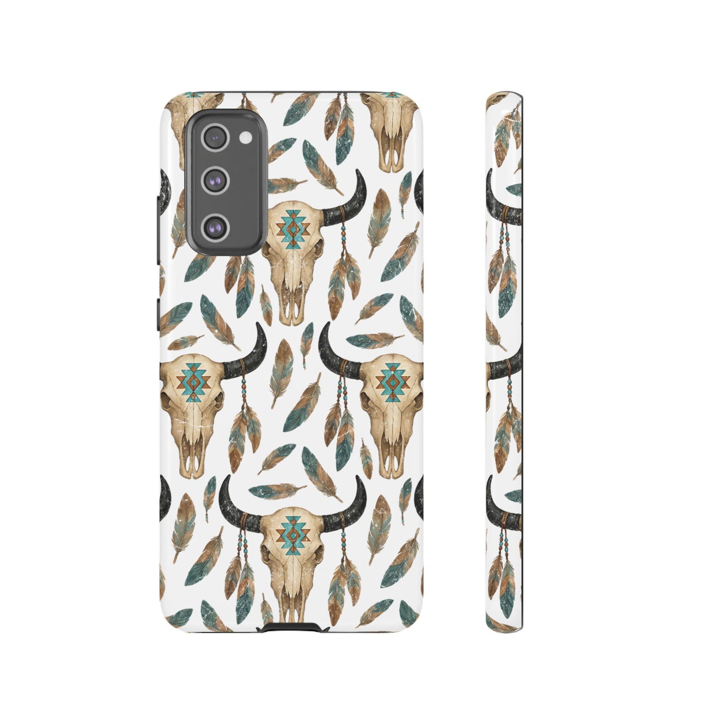 Aztec Feather Skull Tough Case