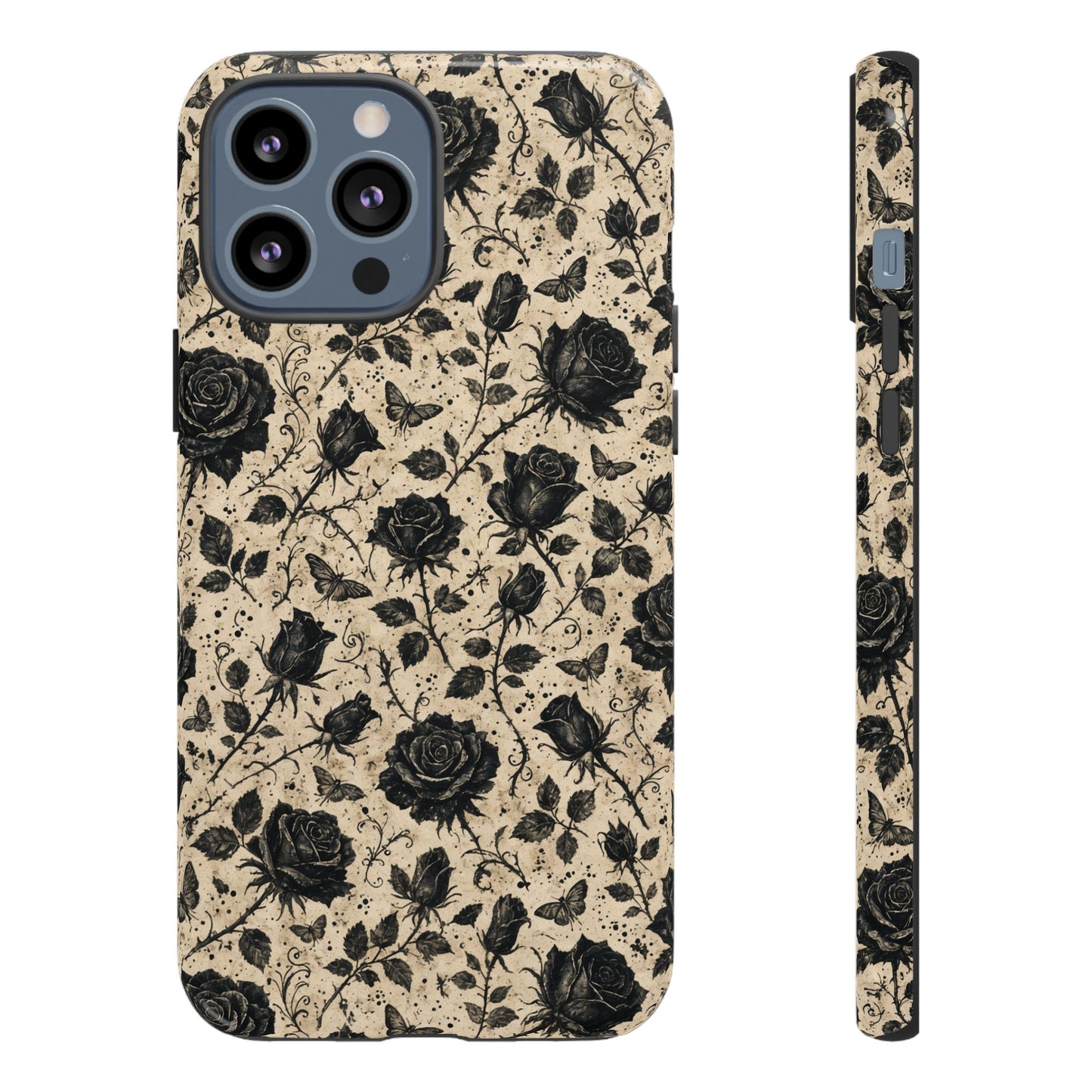 Black Rose Bone Tough Case