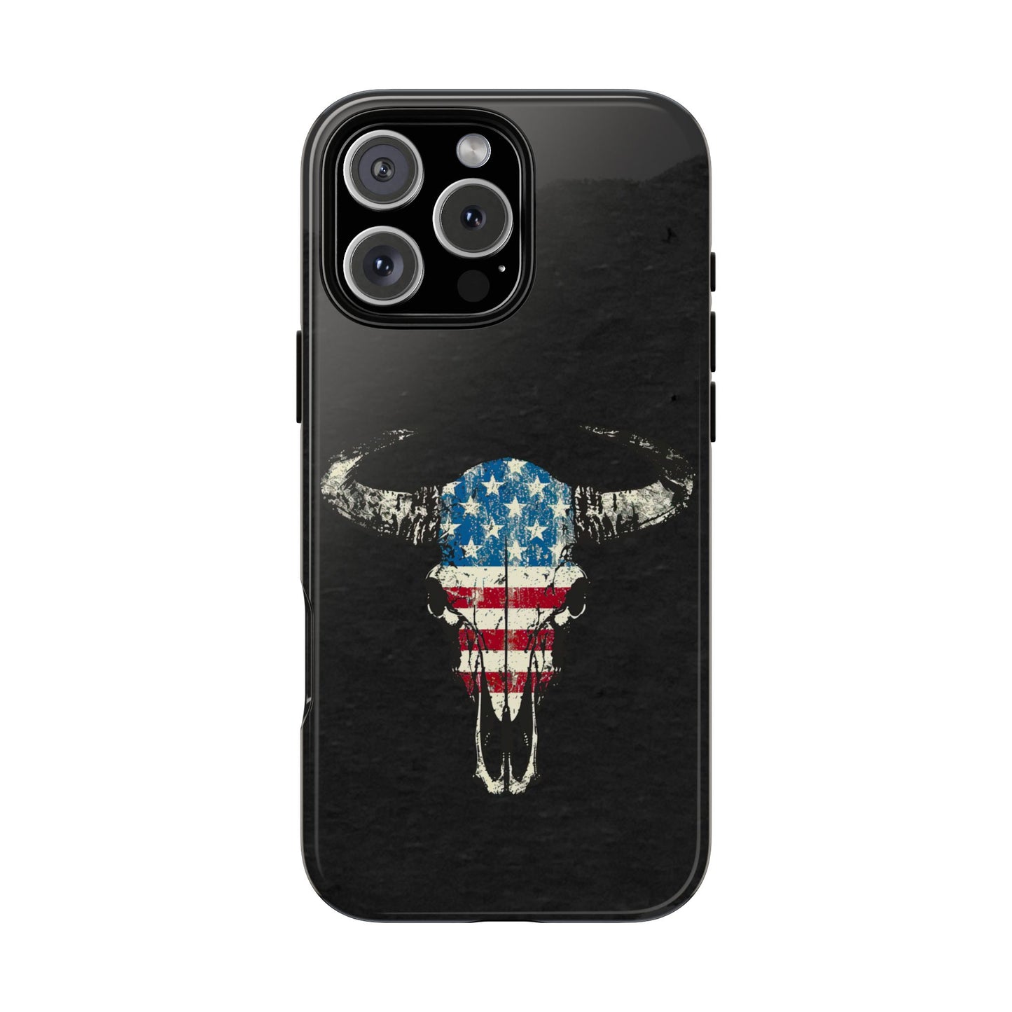 Patriotic Bull Skull Tough Phone Case