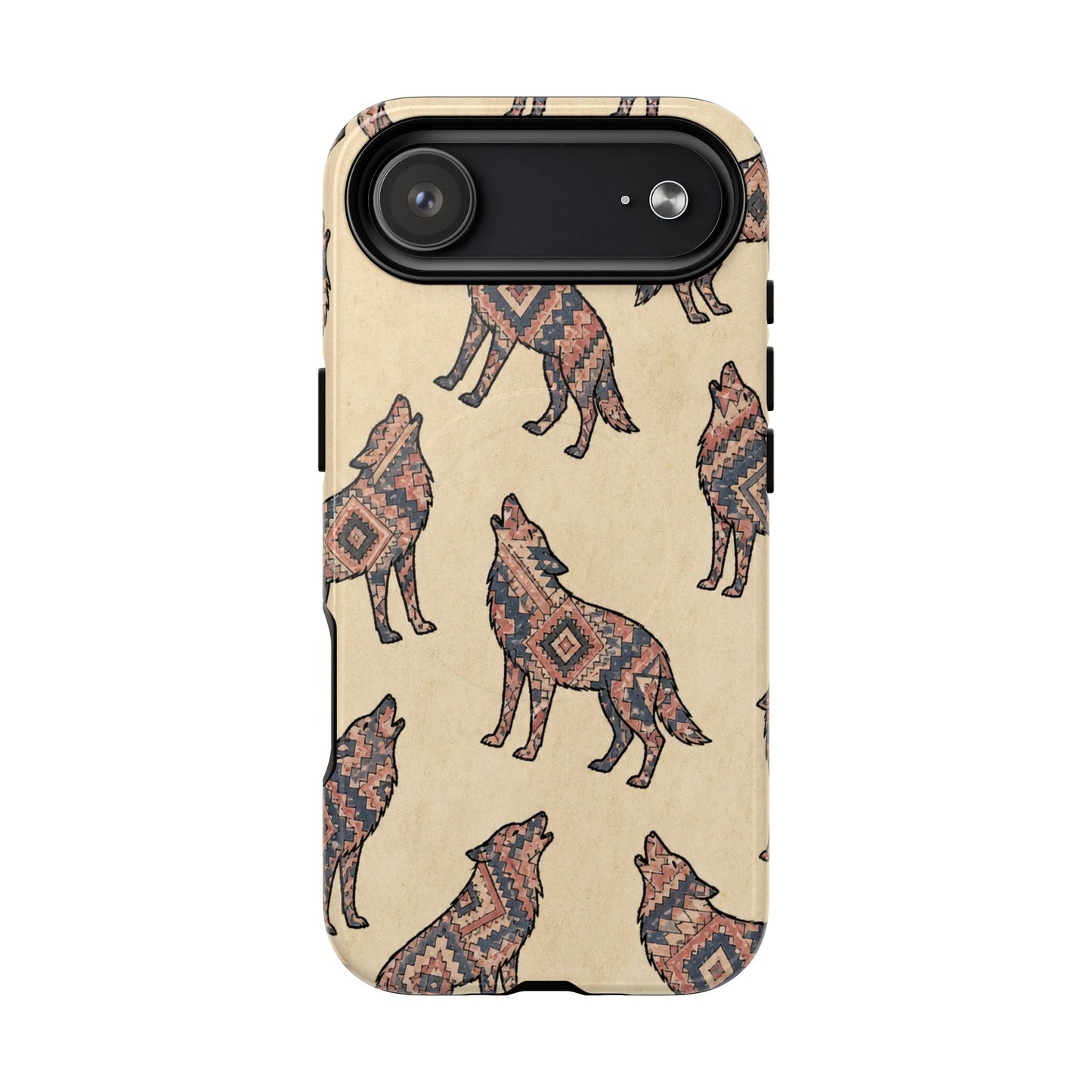 Rose Aztec Wolf Magnetic Case