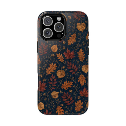 Navy Oak Leaf Tough Case