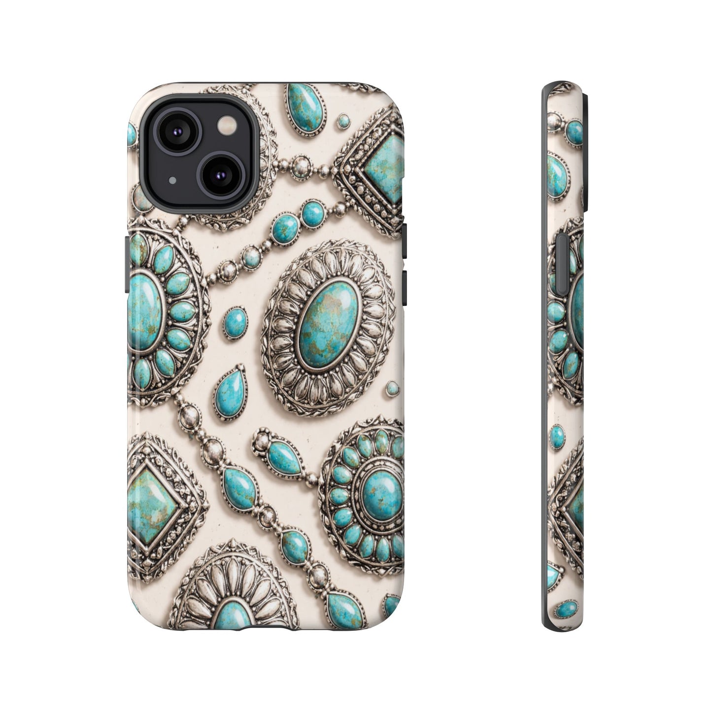 Turquoise Silver Concho Tough Case