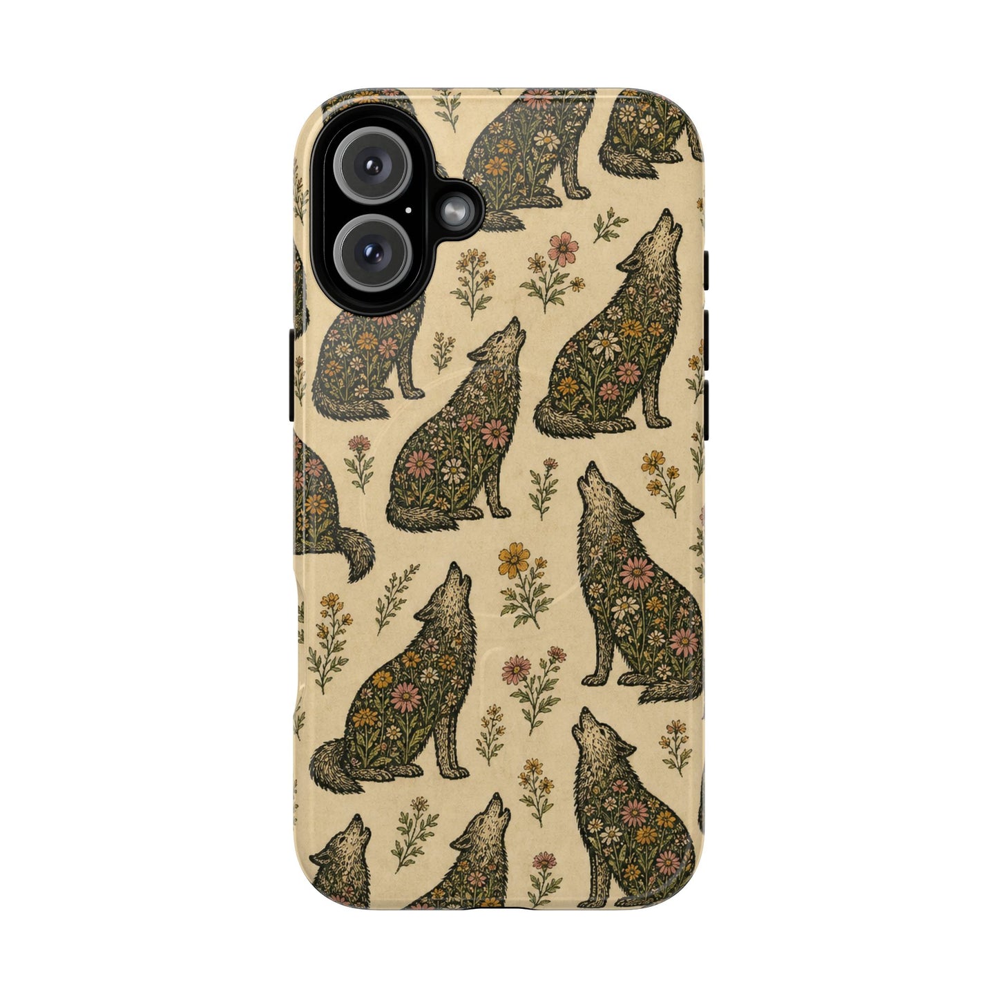 Floral Wolf Magnetic Case