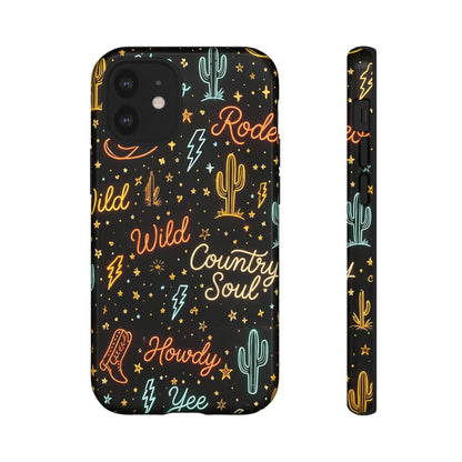 Neon Western Script Tough Case