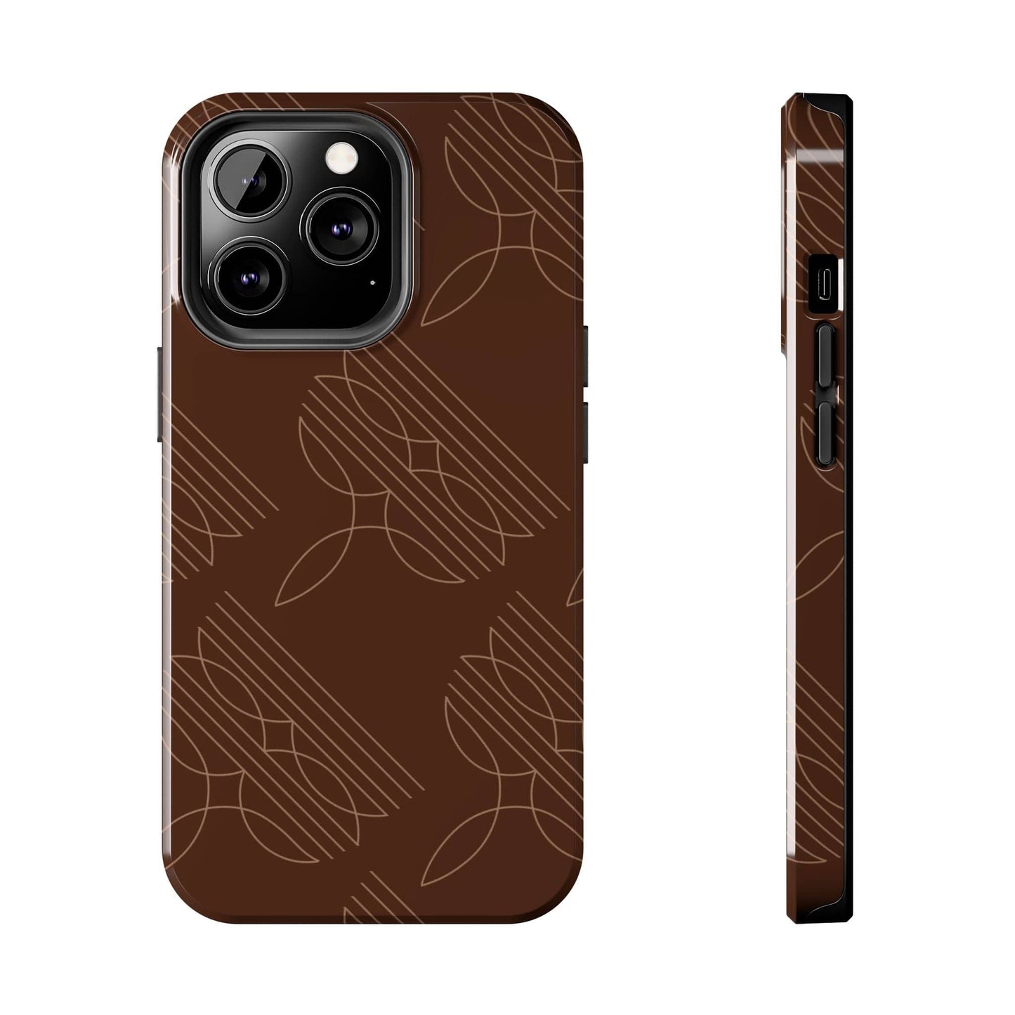 Boot Stitch Pattern Phone Case-Brown