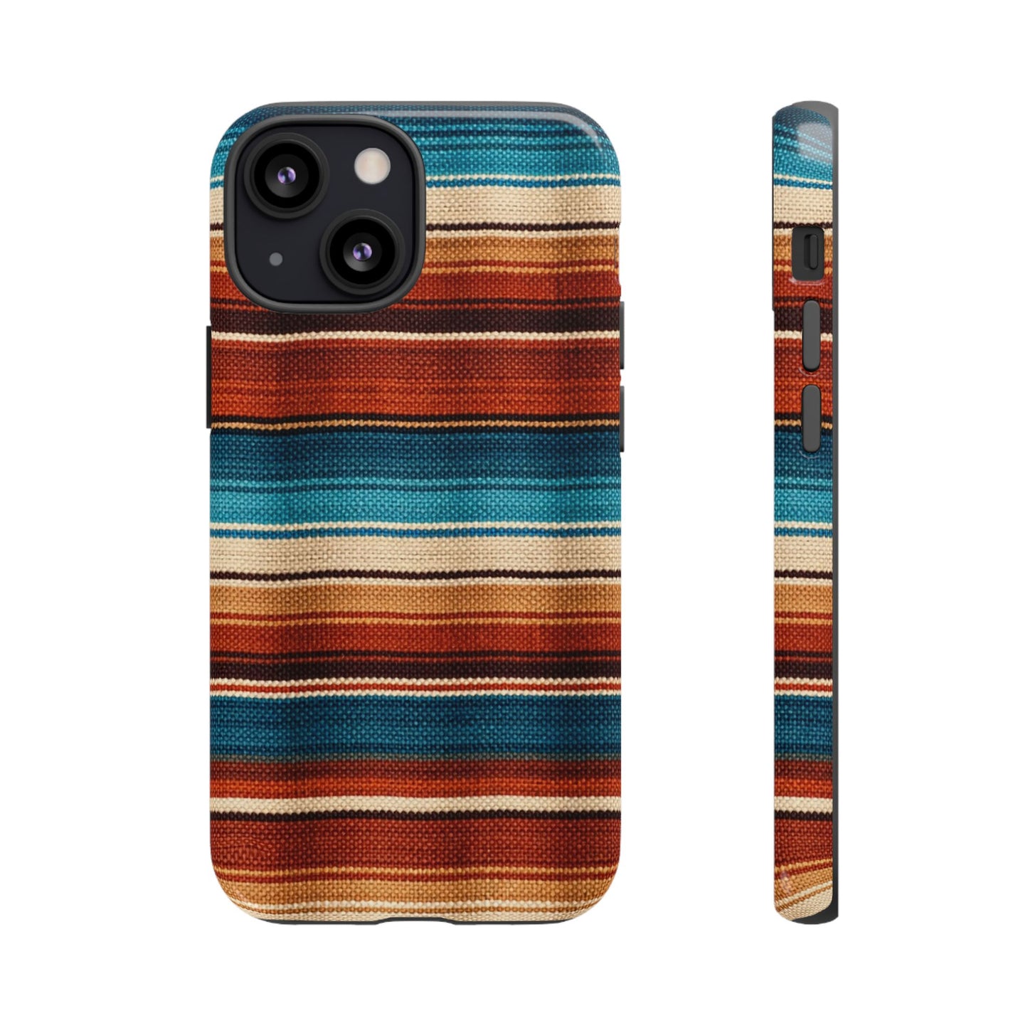 Turquoise + Orange Serape Tough Case