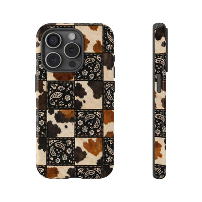 Cowhide Bandana Checkered Tough Case