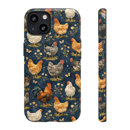 Indigo Chickens Tough Case