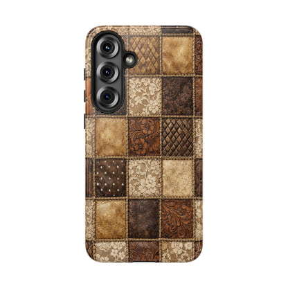 Leather Lace Patchwork Tough Case
