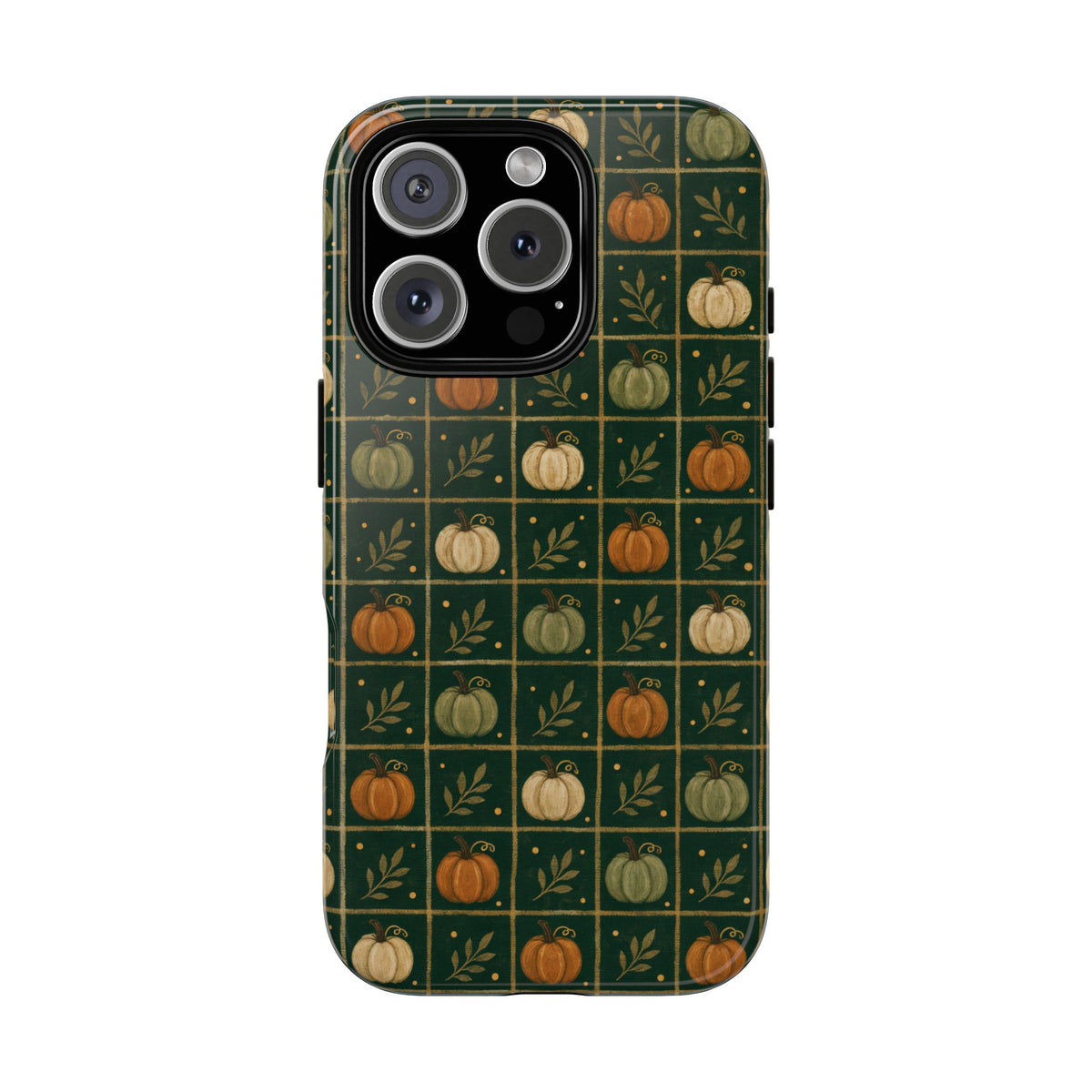 Green Pumpkin Check Tough Case