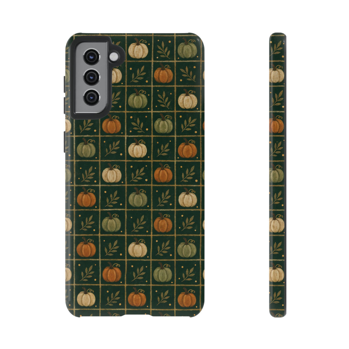 Green Pumpkin Check Tough Case
