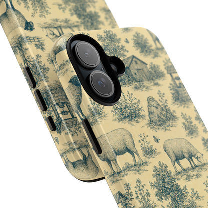 Sheep Toile Tough Case