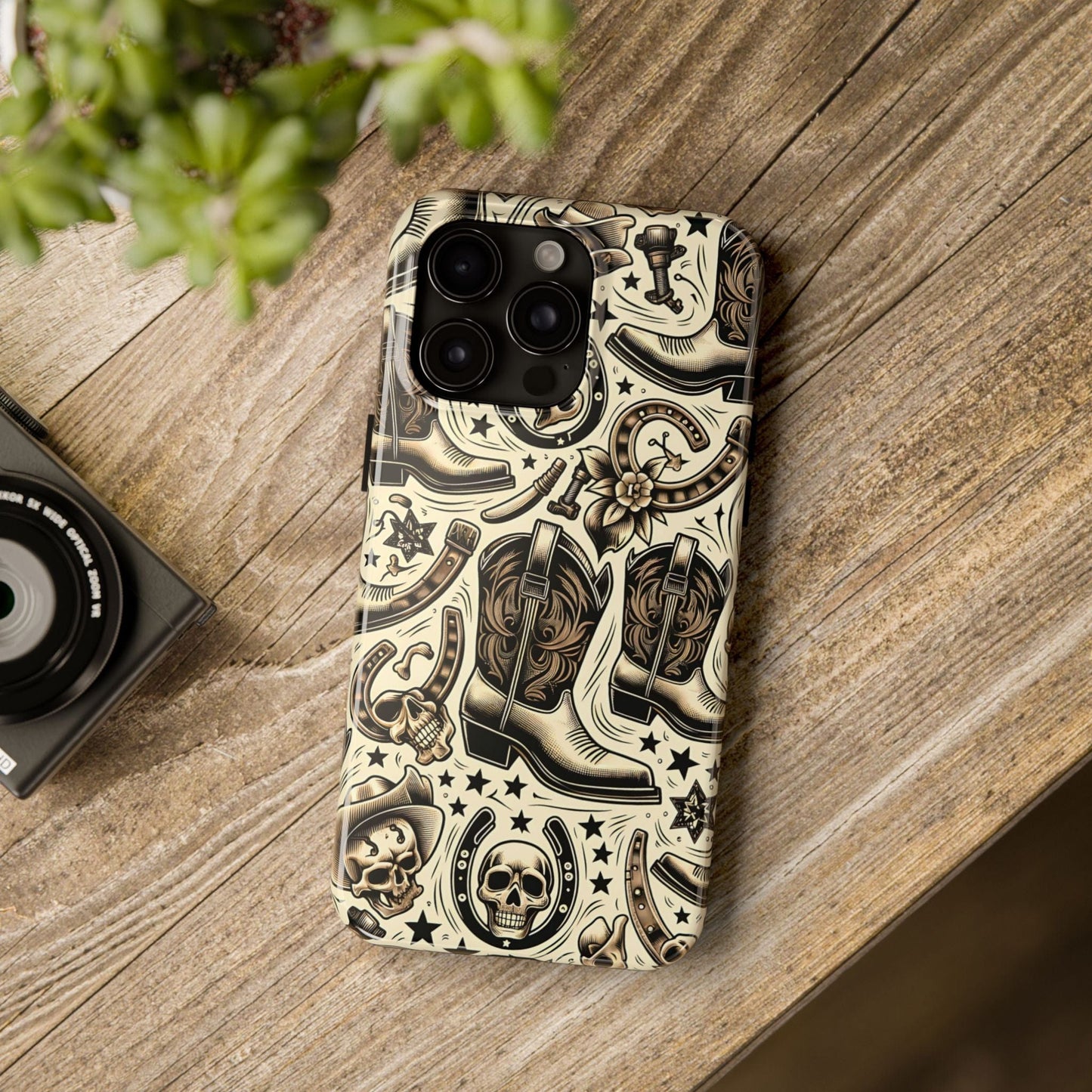 Skulls Boots Horseshoes Phone Case