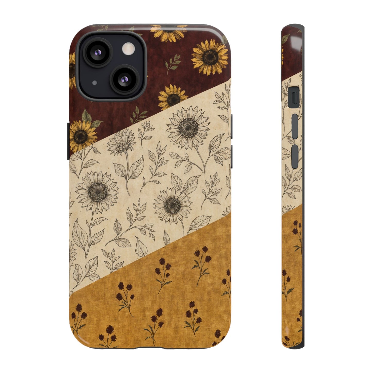 Sunflower Burgundy Swaths Tough Case