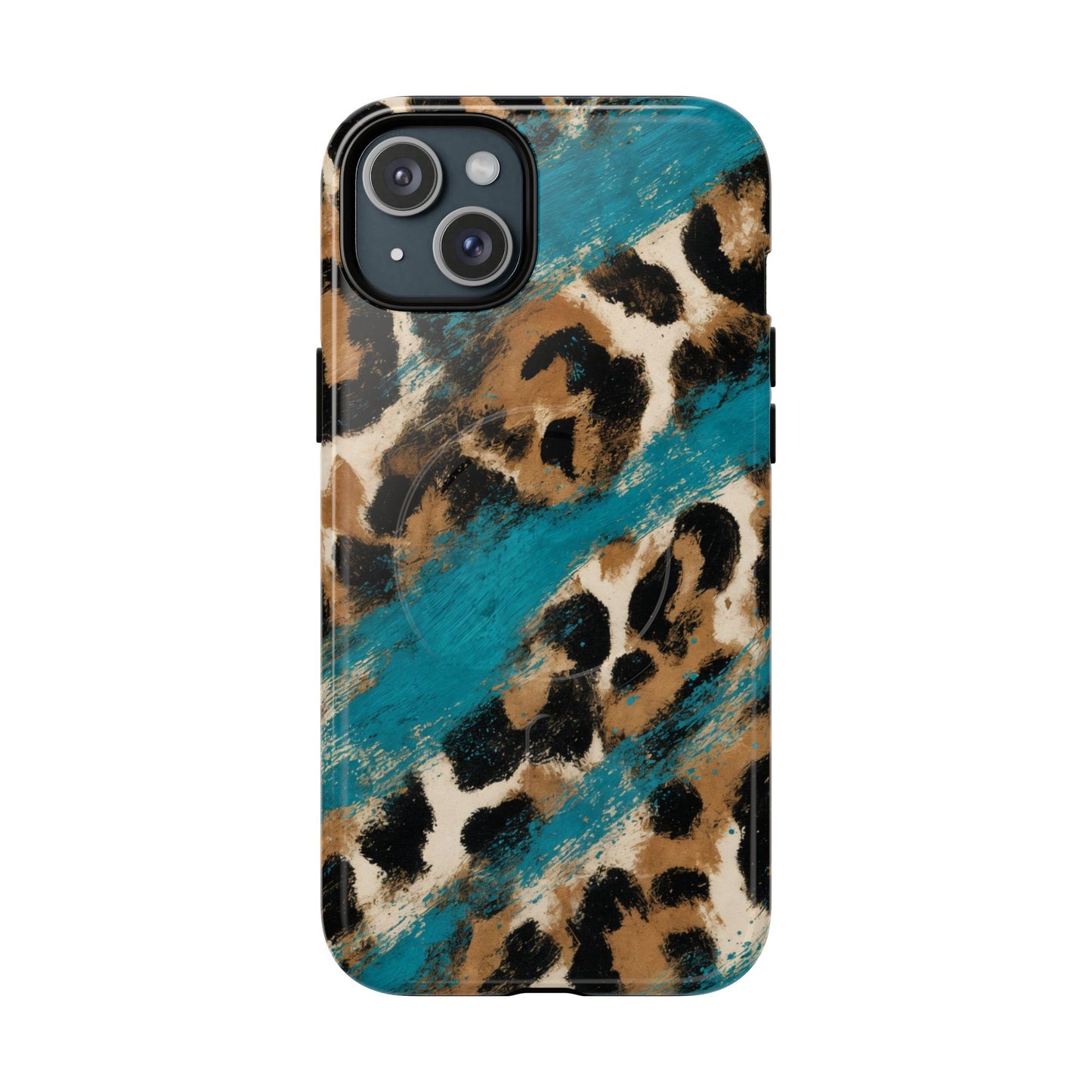 Turquoise Leopard Magnetic Case