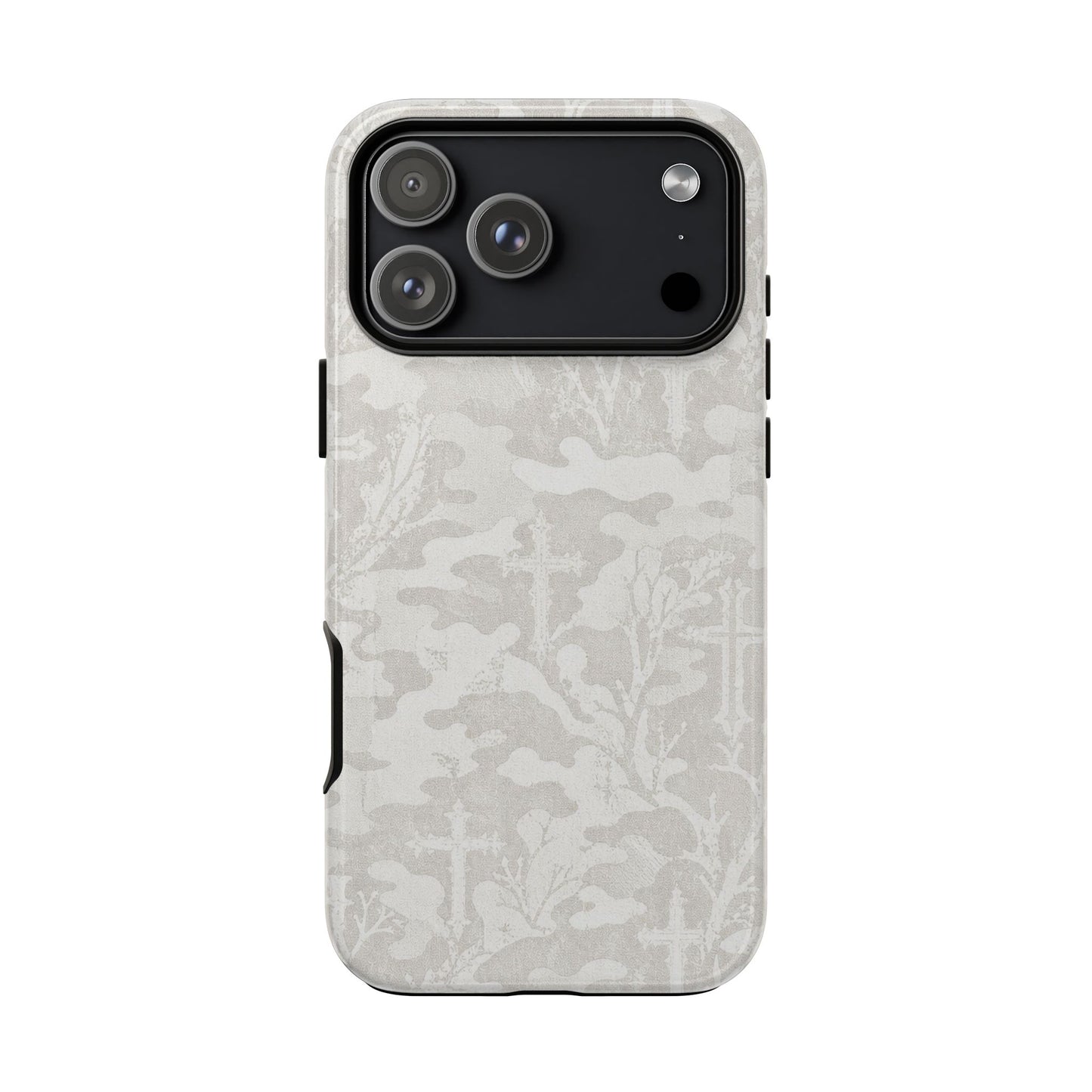 White Camo Cross Tough Case