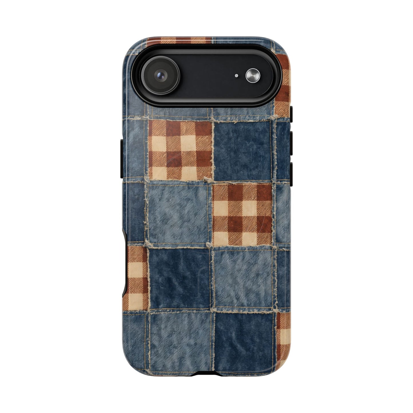 Denim Patchwork Magnetic Case