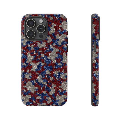 USA Cowhide Glitter Tough Case