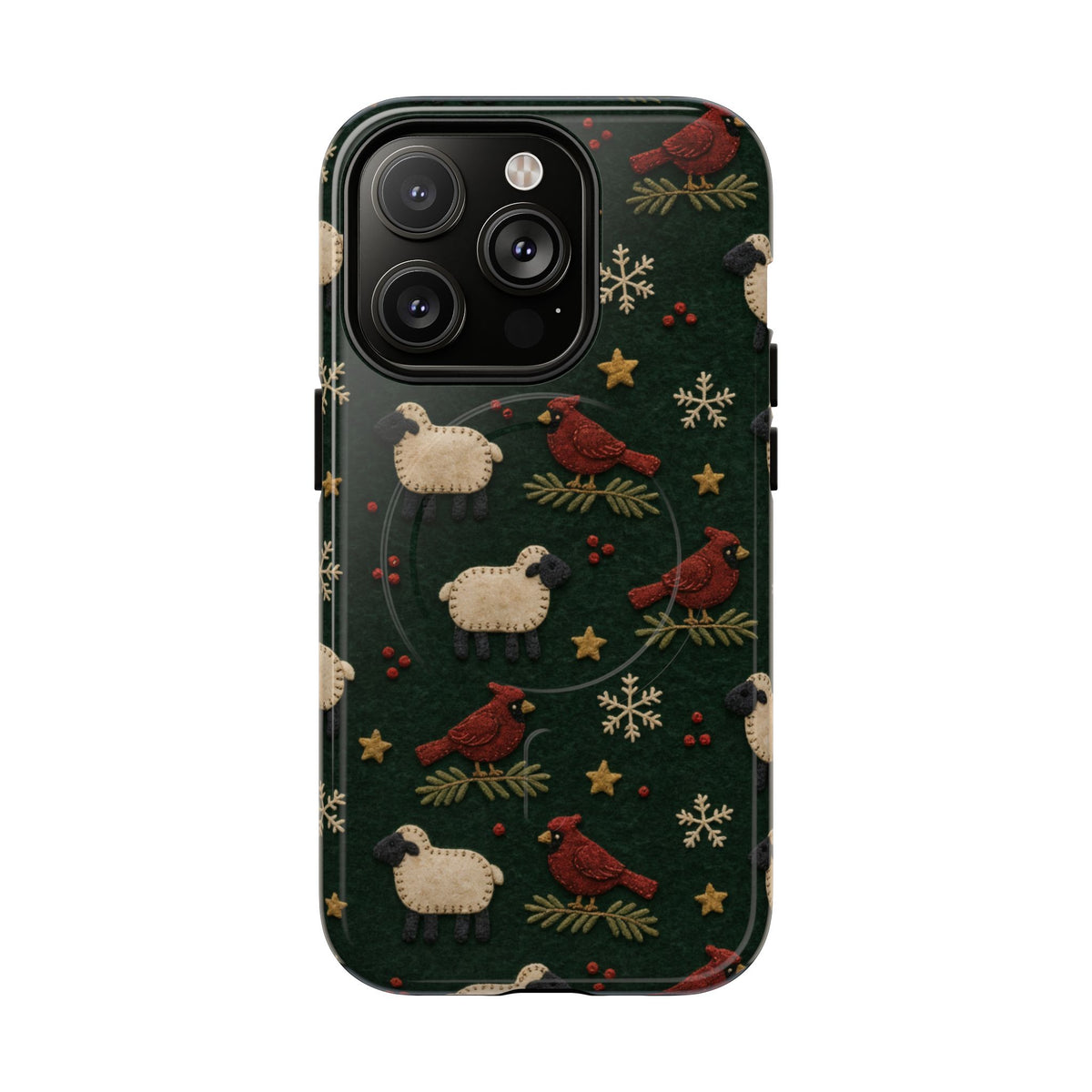 Felt Sheep Cardinals Magnetic Case