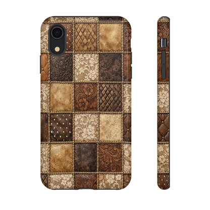 Leather Lace Patchwork Tough Case