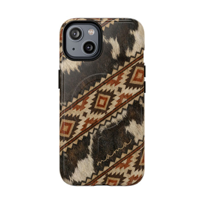 Cowhide Aztec Mama Magnetic Case