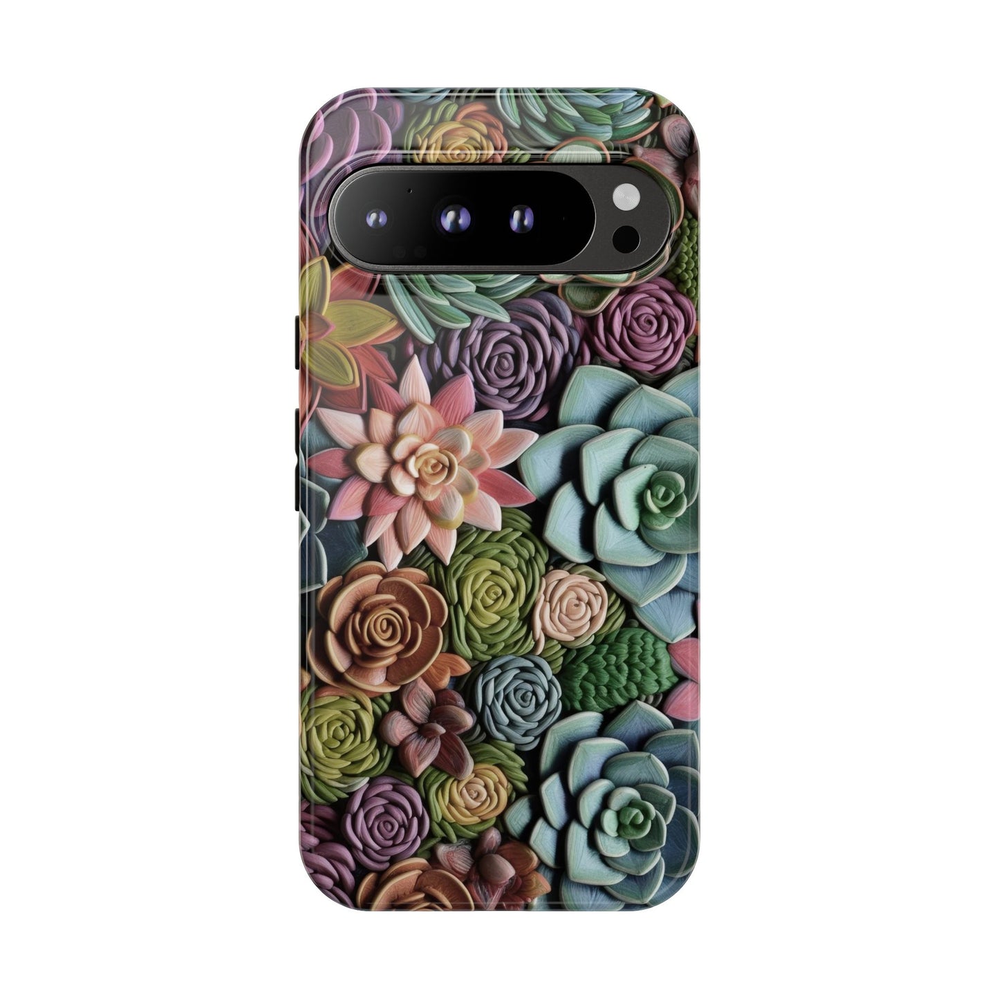 3d Succulent Flower Tough Phone Case