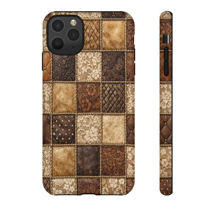 Leather Lace Patchwork Tough Case