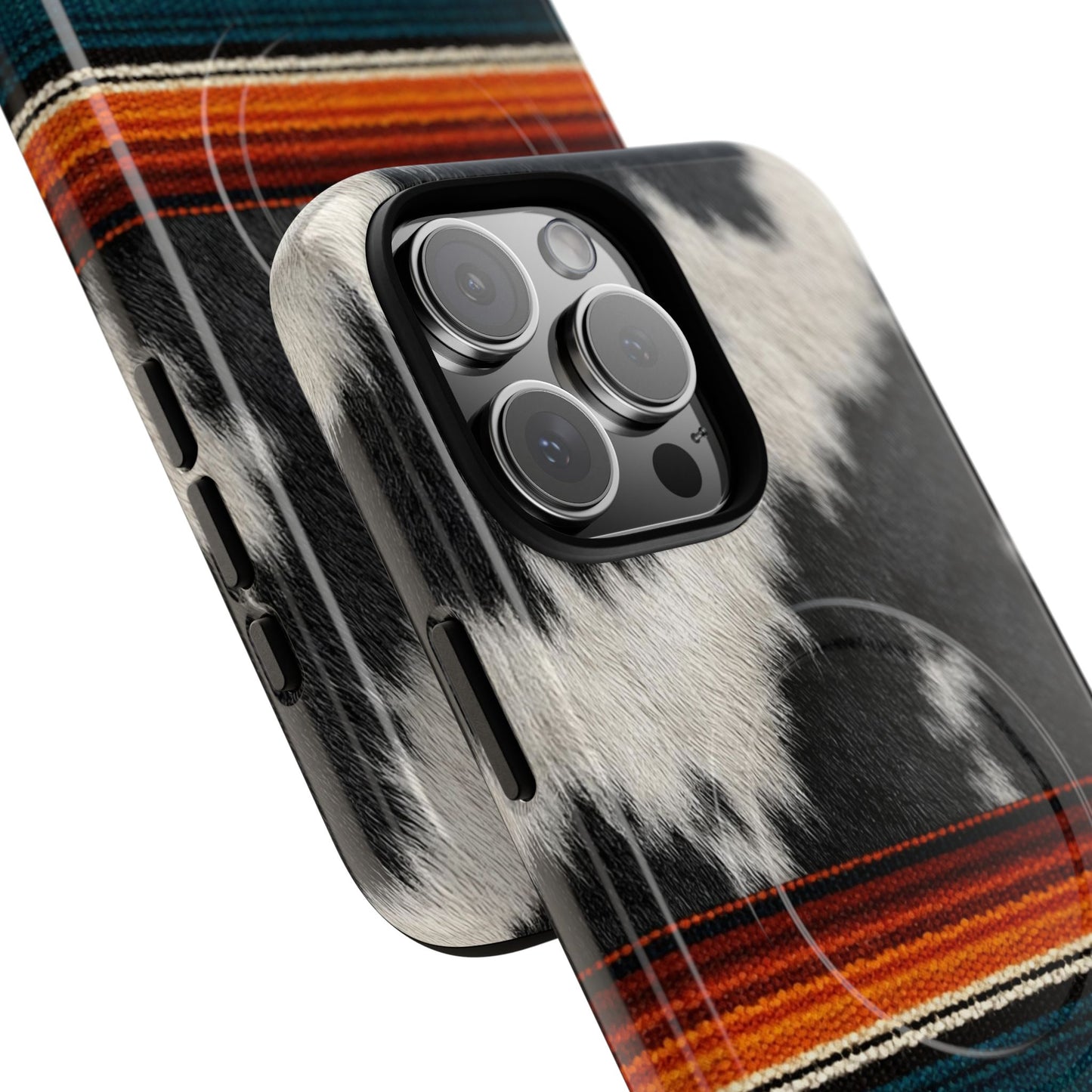 Cowhide + Serape Stripe Magnetic Case