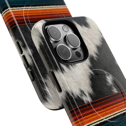 Cowhide + Serape Stripe Magnetic Case