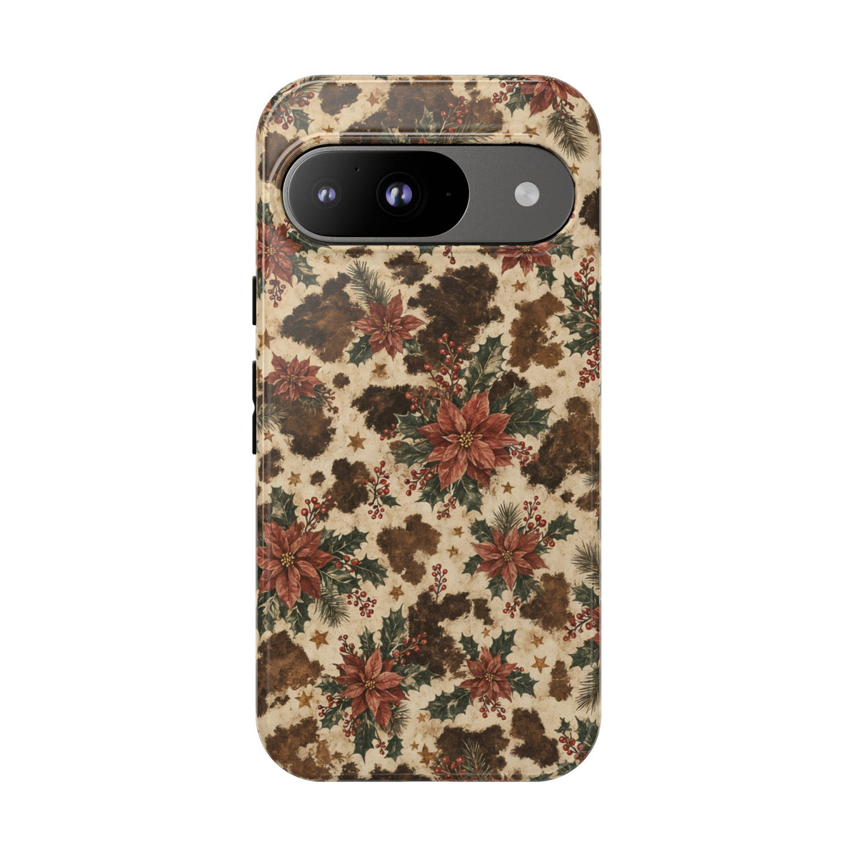 Cowhide Poinsettia Tough Case