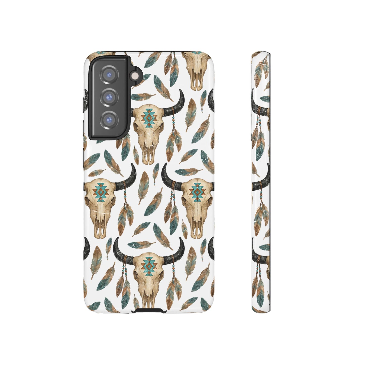 Aztec Feather Skull Tough Case