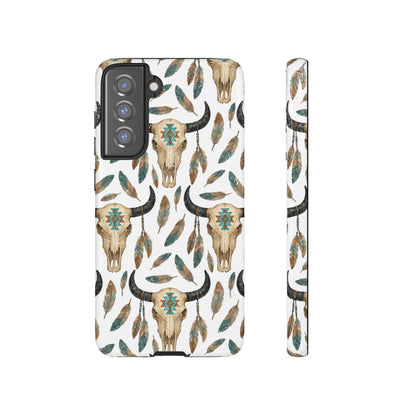 Aztec Feather Skull Tough Case