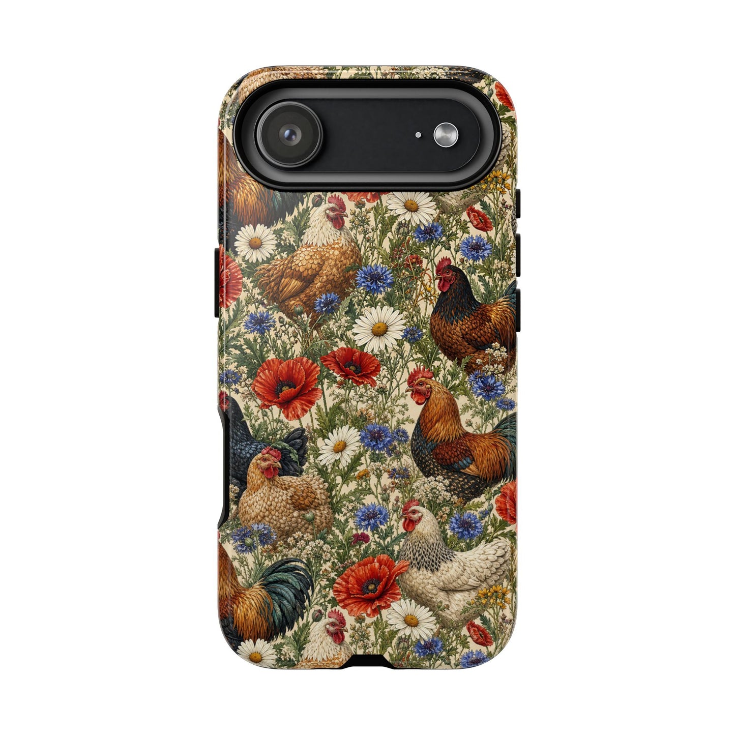 Patriotic Floral Chickens Tough Case
