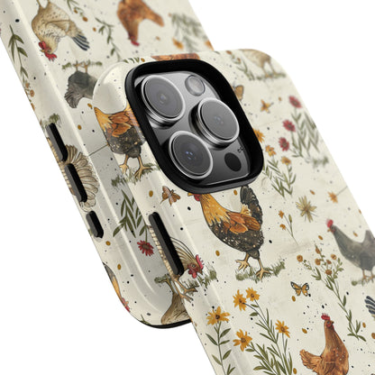 Cottage Core Chickens Tough Case