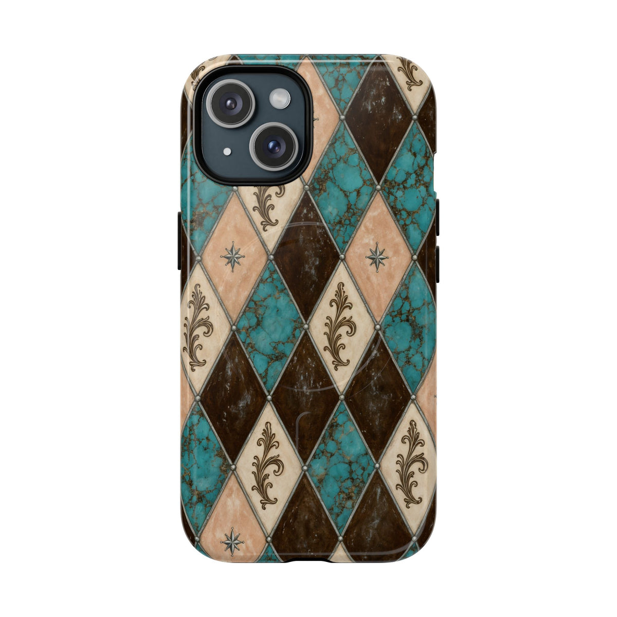 Turquoise Harlequin Magnetic Case