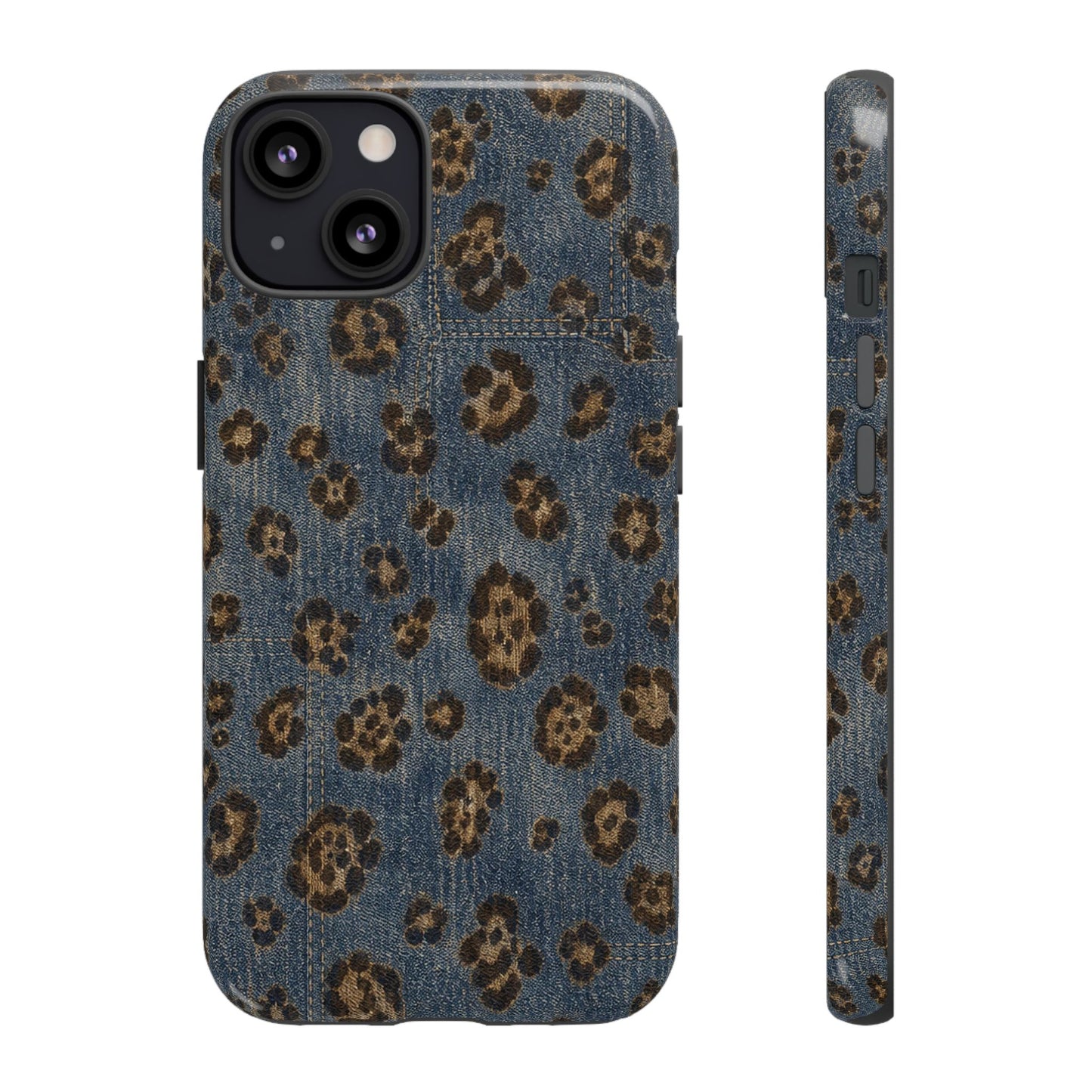 Denim Leopard Tough Case