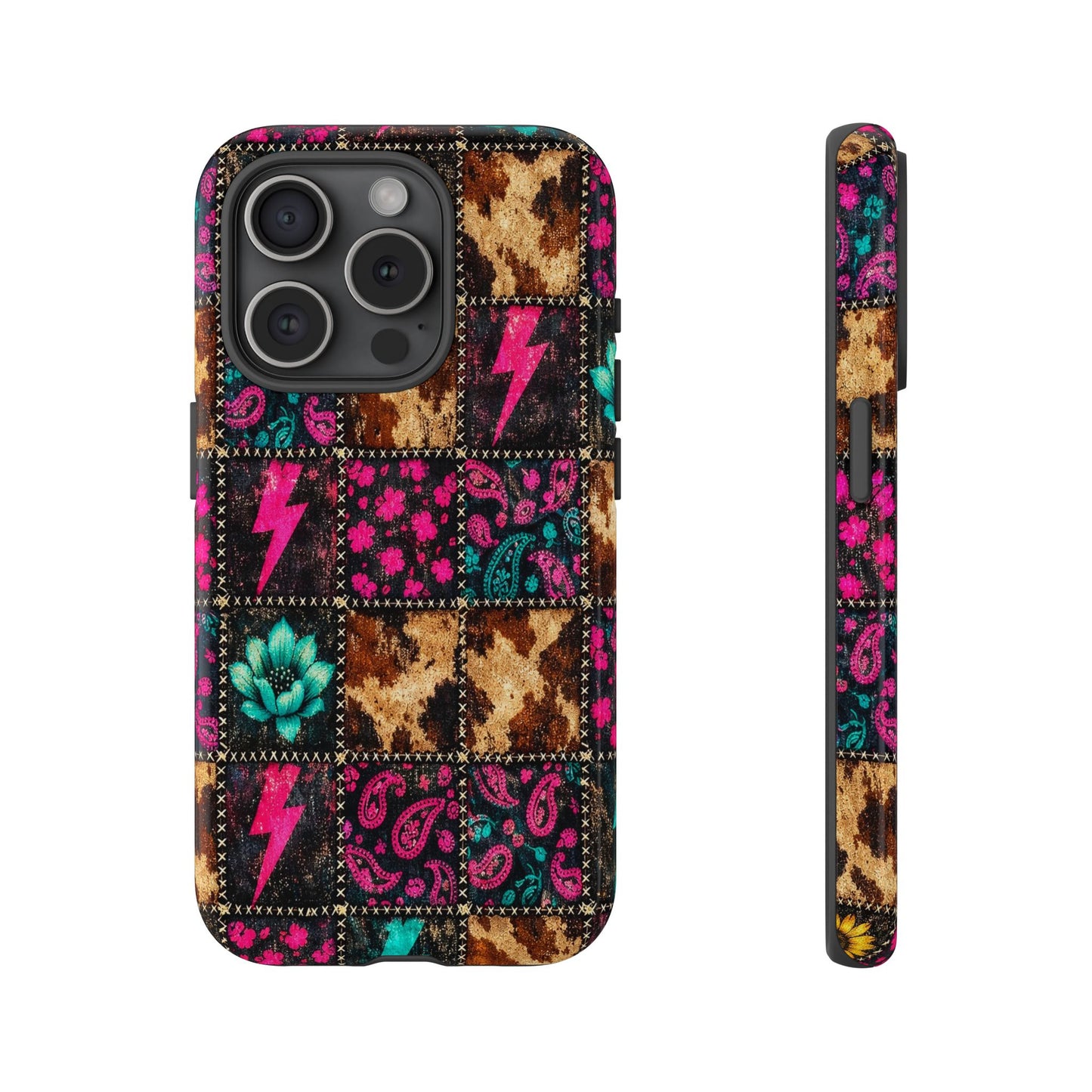 Neon Patchwork Tough Case