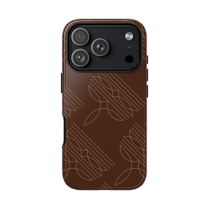 Boot Stitch Pattern Tough Phone Case-Brown