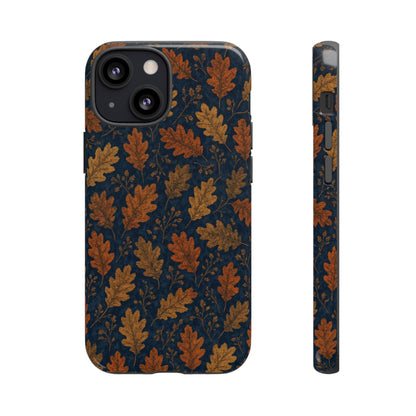 Navy Autumn Leaves Tough Case