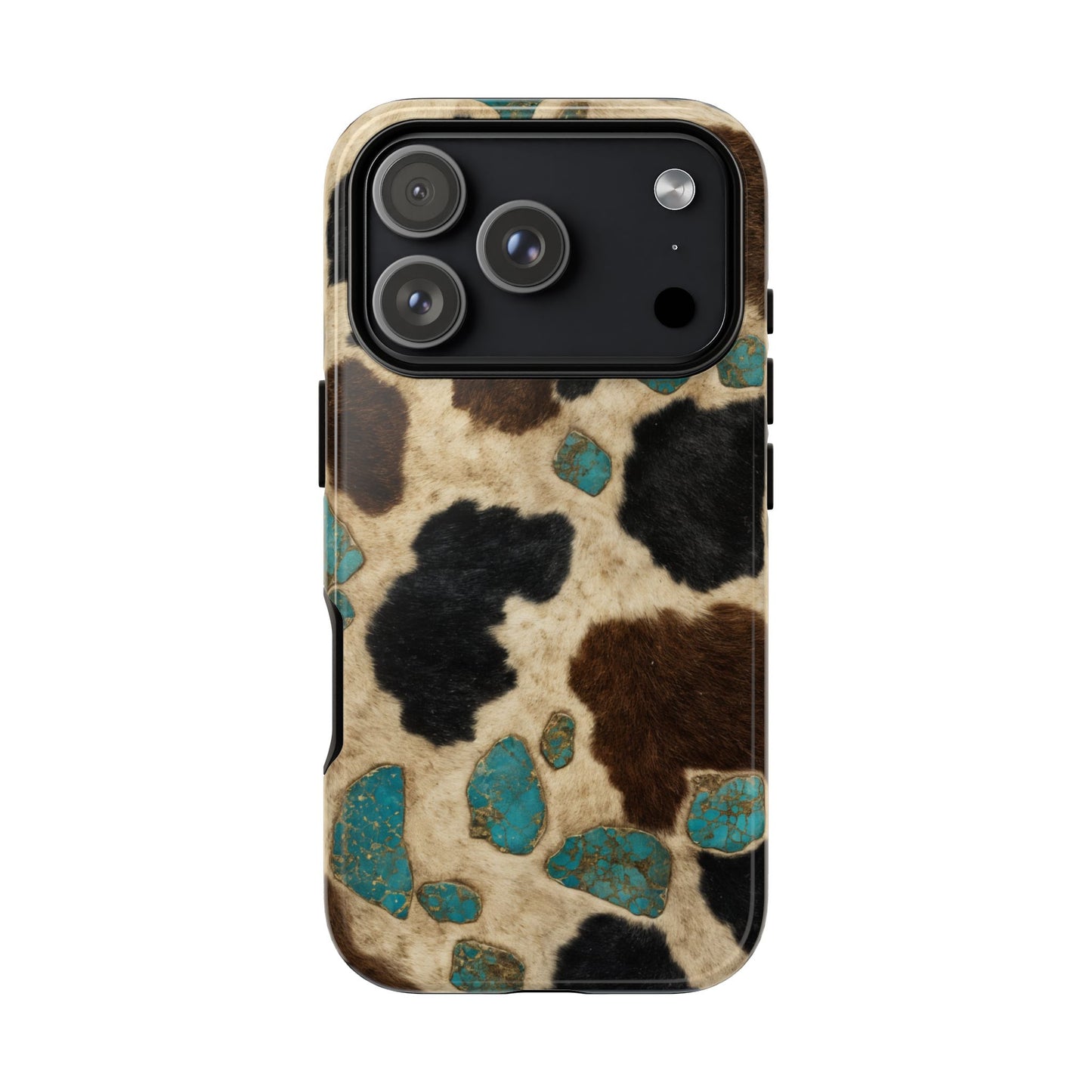 Turquoise Cowhide Tough Case