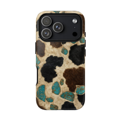 Turquoise Cowhide Tough Case