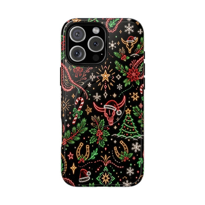 Neon Christmas Skulls Magnetic Case