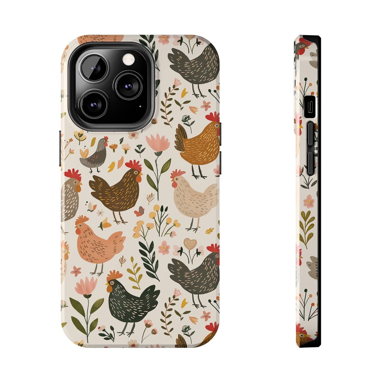 Floral Chickens Phone Case