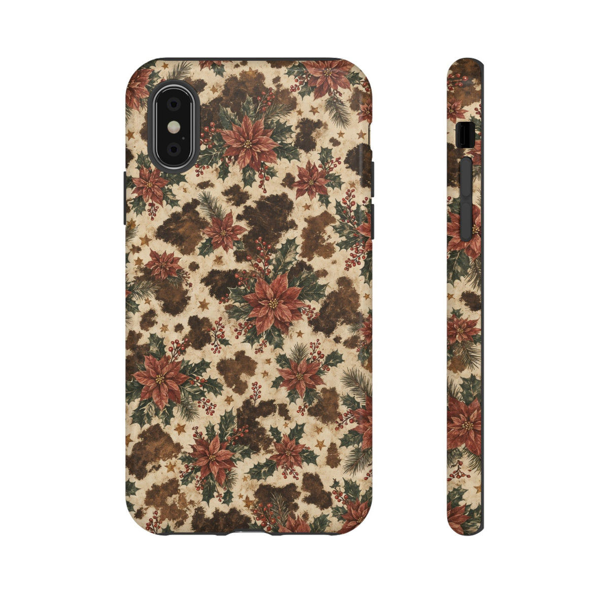 Cowhide Poinsettia Tough Case