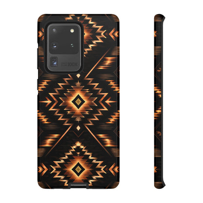 Black Gold Aztec Rug Tough Case