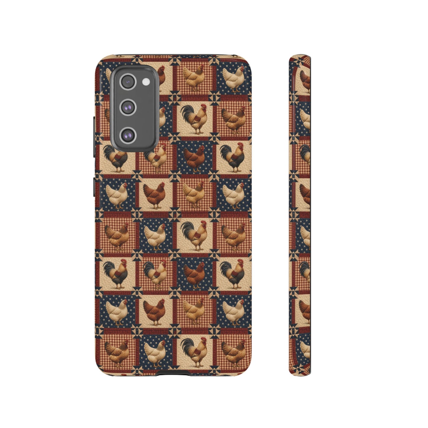 Patriotic Chicken Patchwork Tough Case
