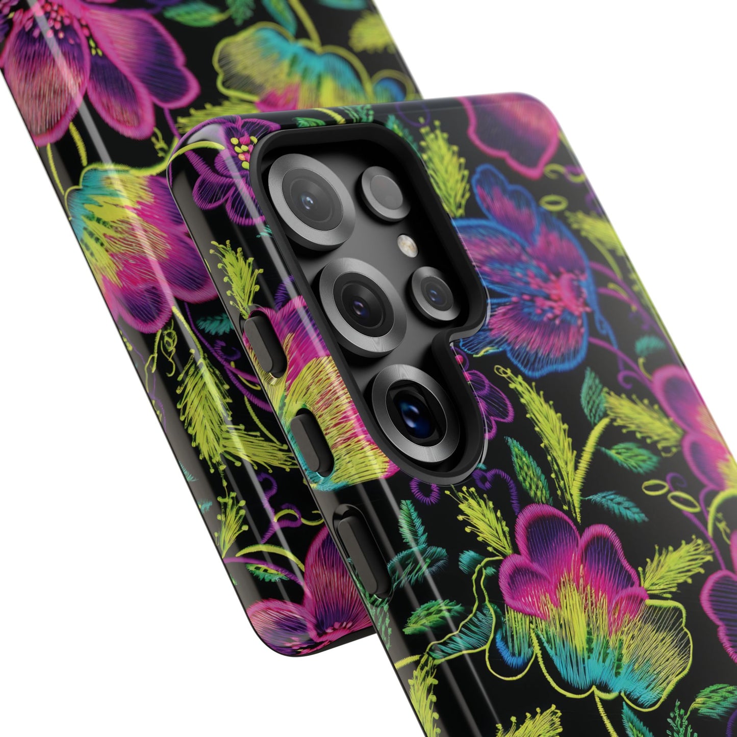 Neon Green Flowers Phone Case
